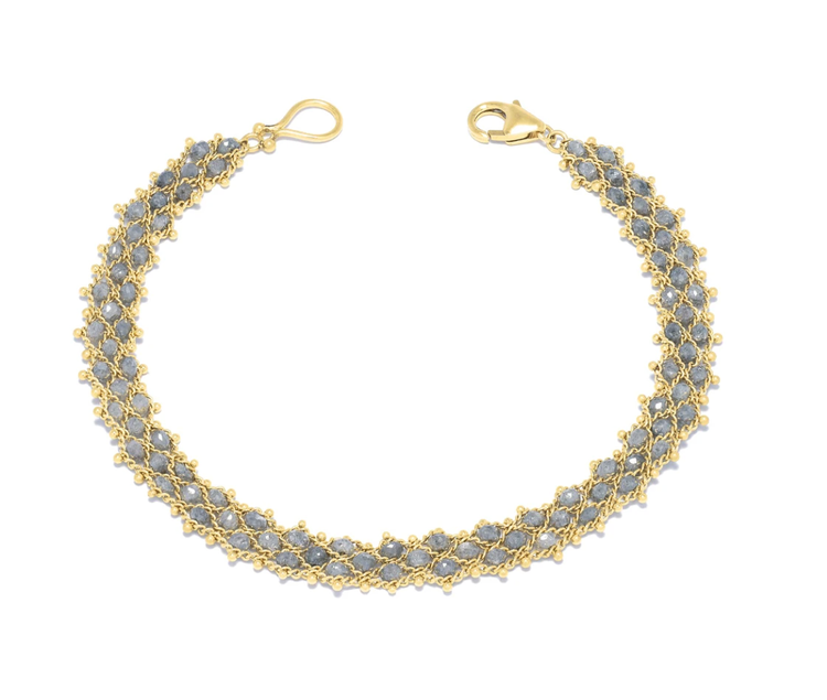 Amali Woven Grey Diamond Bracelet