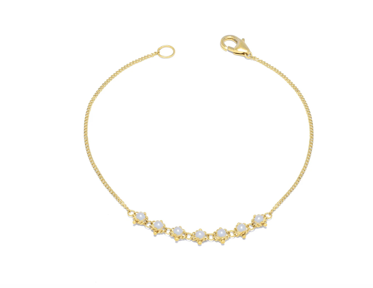 Amali Pearl Textile Station Bracelet