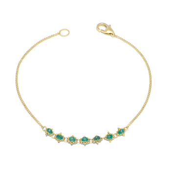 Amali Emerald Textile Station Bracelet