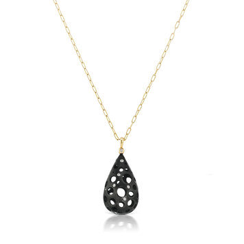 Dana Bronfman Oversized Oculus Tear Drop Pendant