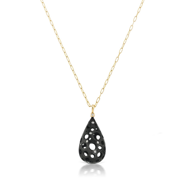 Dana Bronfman Oversized Oculus Tear Drop Pendant