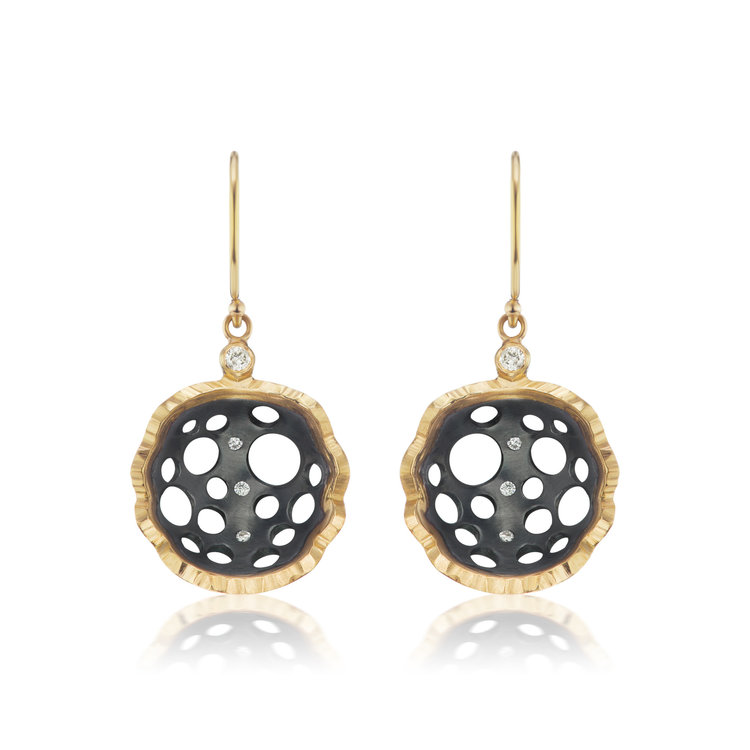 Dana Bronfman Open Lily Drop Earrings
