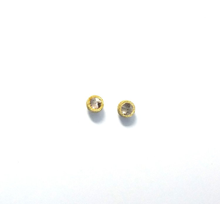 TAP Bezel Set Brown Diamond Earrings