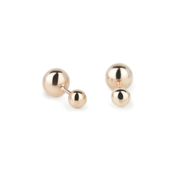 Elements by E79 Rose Gold Screw Stud Earrings