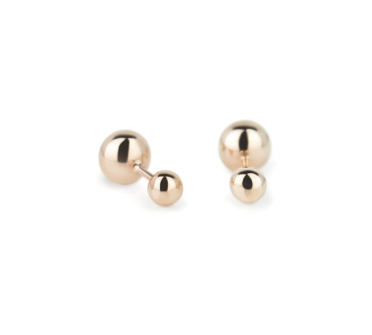 Elements by E79 Rose Gold Screw Stud Earrings