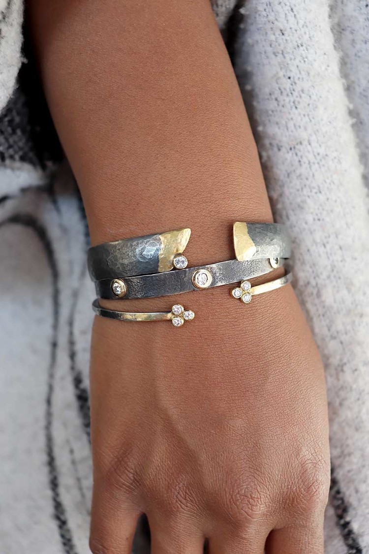 CFJ Fusion Split Diamond Cuff Wide