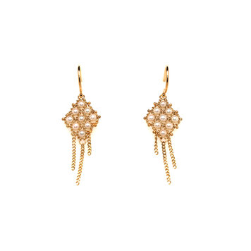 Amali Pearl Small Textile Earring