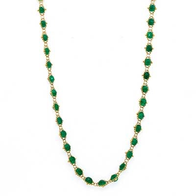 Amali Woven Emerald Necklace