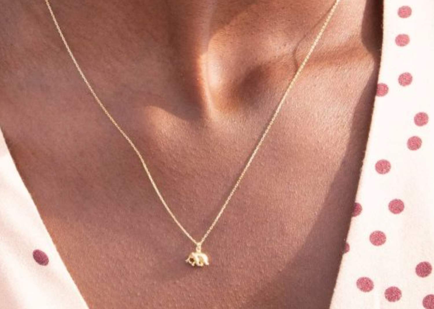 tiny elephant necklace