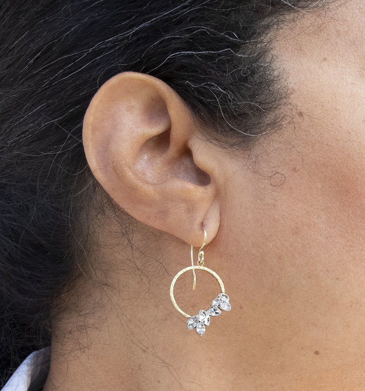 TAP Marquise Diamond Circular Drop Earrings