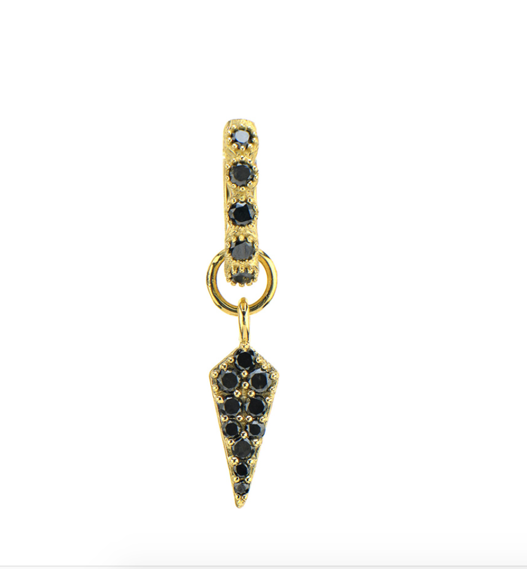 Jude Frances Black Diamond Dagger Single Charm