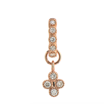 Jude Frances Rose Gold Diamond Quad Single Charm
