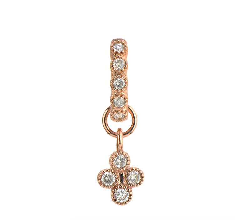 Jude Frances Rose Gold Diamond Quad Single Charm