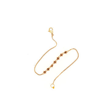 Amali Champagne Diamond Textile Station Bracelet