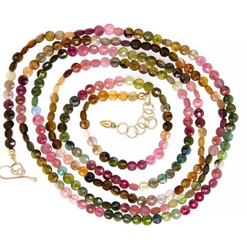 Elements by E79 Tourmaline Coin Beaded Necklace