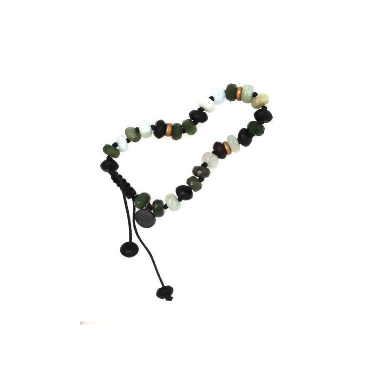 Joseph Brooks Beryl, Jade, and Black Onyx Bracelet
