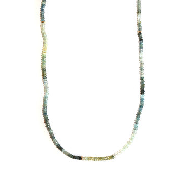 Elements by E79 Moss Aquamarine Beaded Necklace