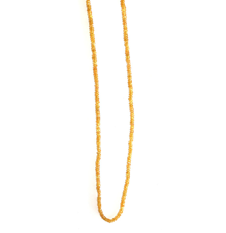 Elements by E79 Yellow Songea Sapphire Beaded Necklace