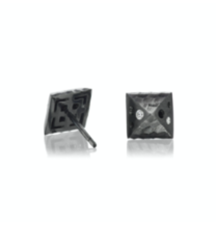Dana Bronfman Oculus and Hammered Pyramid Studs (Small)