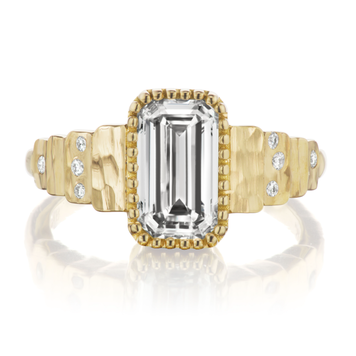 Dana Bronfman Emerald Diamond Tiered Step Ring