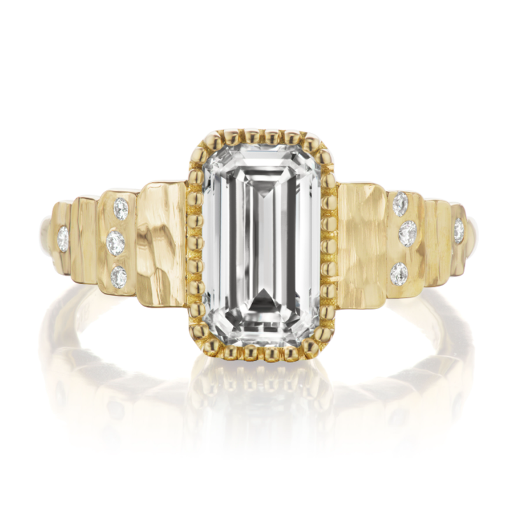 Dana Bronfman Emerald Diamond Tiered Step Ring