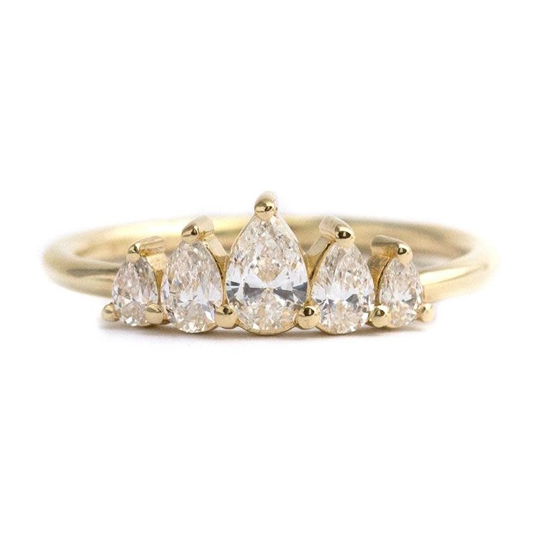Artemer Tapered Diamond Cluster Ring