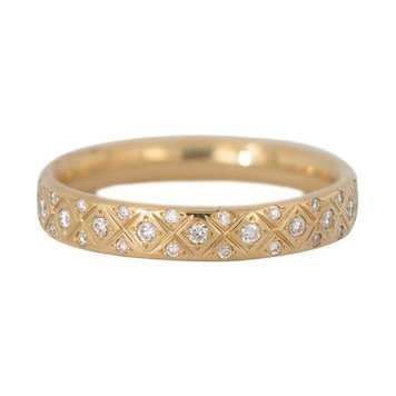 Artemer Diamond Criss Cross Wedding Band