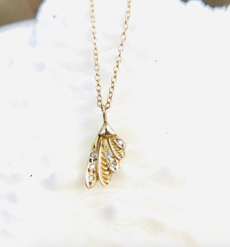 Robin Haley Diamond Angel Wing Necklace