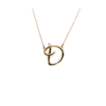 Elements by E79 Initial D Yellow Gold Necklace