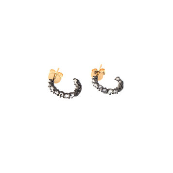 TAP Inverted Diamond Hoop Earrings -14mm