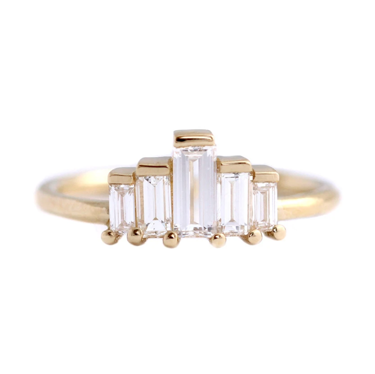 Artemer Baguette Engagement Ring 1CTW