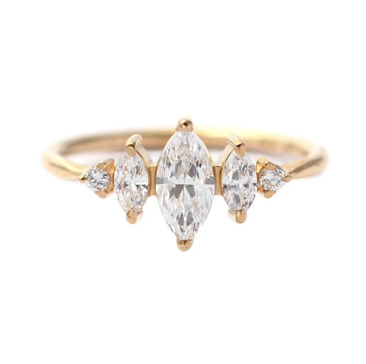 Artemer Marquise Diamond Engagement Ring - Art Deco Ring - L
