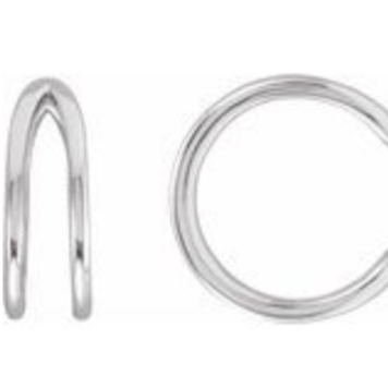 Elements by E79 White Gold Negative Space Ear Cuff