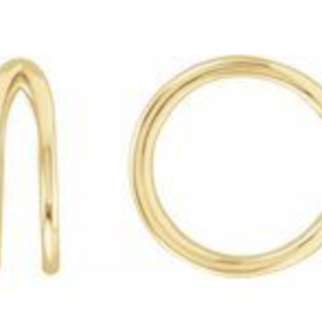 Elements by E79 Yellow Gold Negative Space Ear Cuff