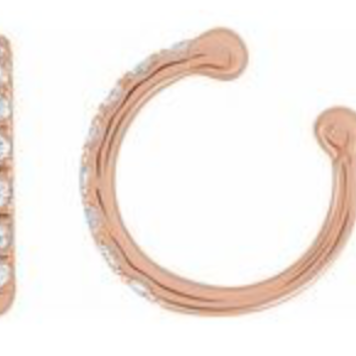 Elements by E79 Rose Gold Diamond Ear Cuff