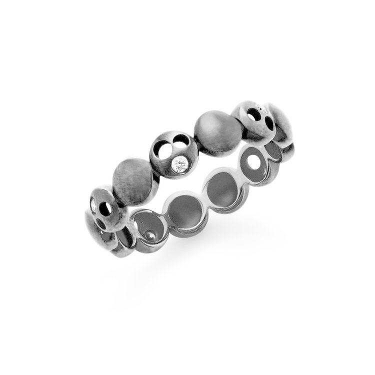 Dana Bronfman Sun, Moon and Stars Rhodium Oculus Coin Band