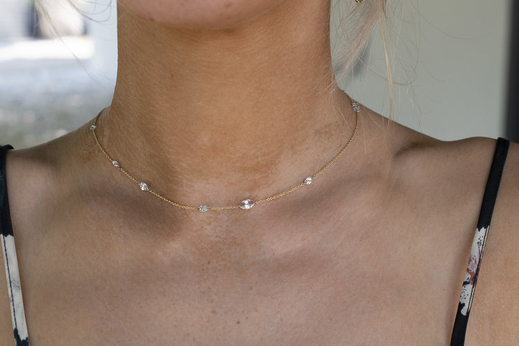 TAP Free Set Multi Diamond Necklace (large)