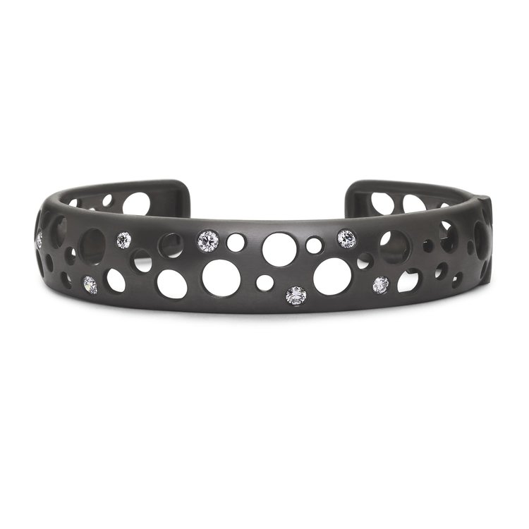 Dana Bronfman Black Holly Click Hinge Cuff Bracelet