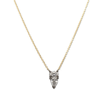 TAP Oval and Pear Diamond Pendant -Large