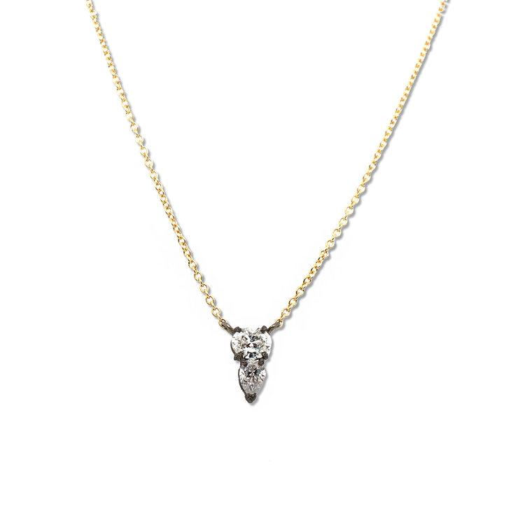 TAP Oval and Pear Diamond Small Pendant