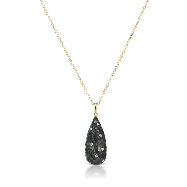 Dana Bronfman Starry Night Hammered Tear Drop Pendant