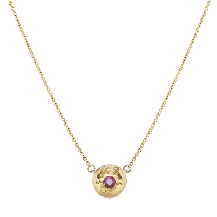 Dana Bronfman Pink Tourmaline Donut Necklace