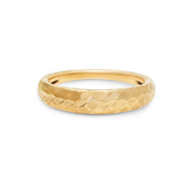 Dana Bronfman Hammered Sculpted Yellow Gold Band