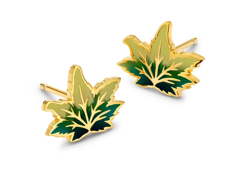 Buddha Mama Enamel Happy Guy Stud Earrings