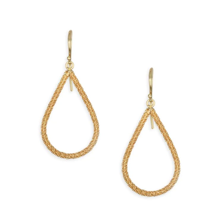 Amali Teardrop Stardust Hoop Earrings