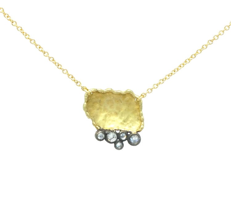 TAP Gold Five Diamond Pendant Necklace