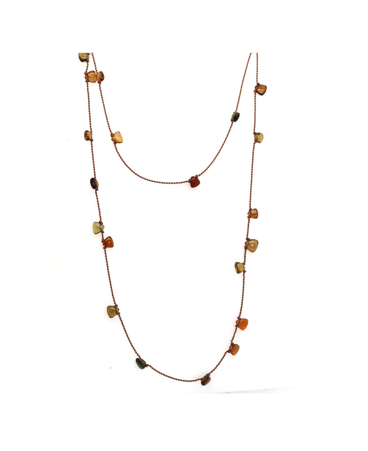 Margaret Solow Warm Tone Tourmaline Strand Necklace