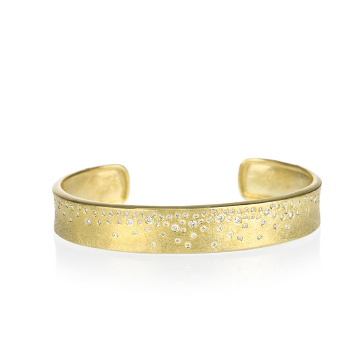 Todd Reed Mini Diamond and Gold Cuff
