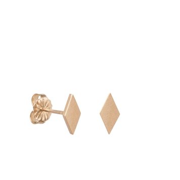 9ct Gold Flat Circle Stud Earrings | Jewellerybox.co.uk