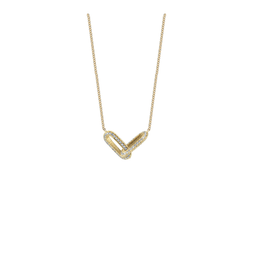 Lizzie Mandler Double Sided Pave Link Necklace